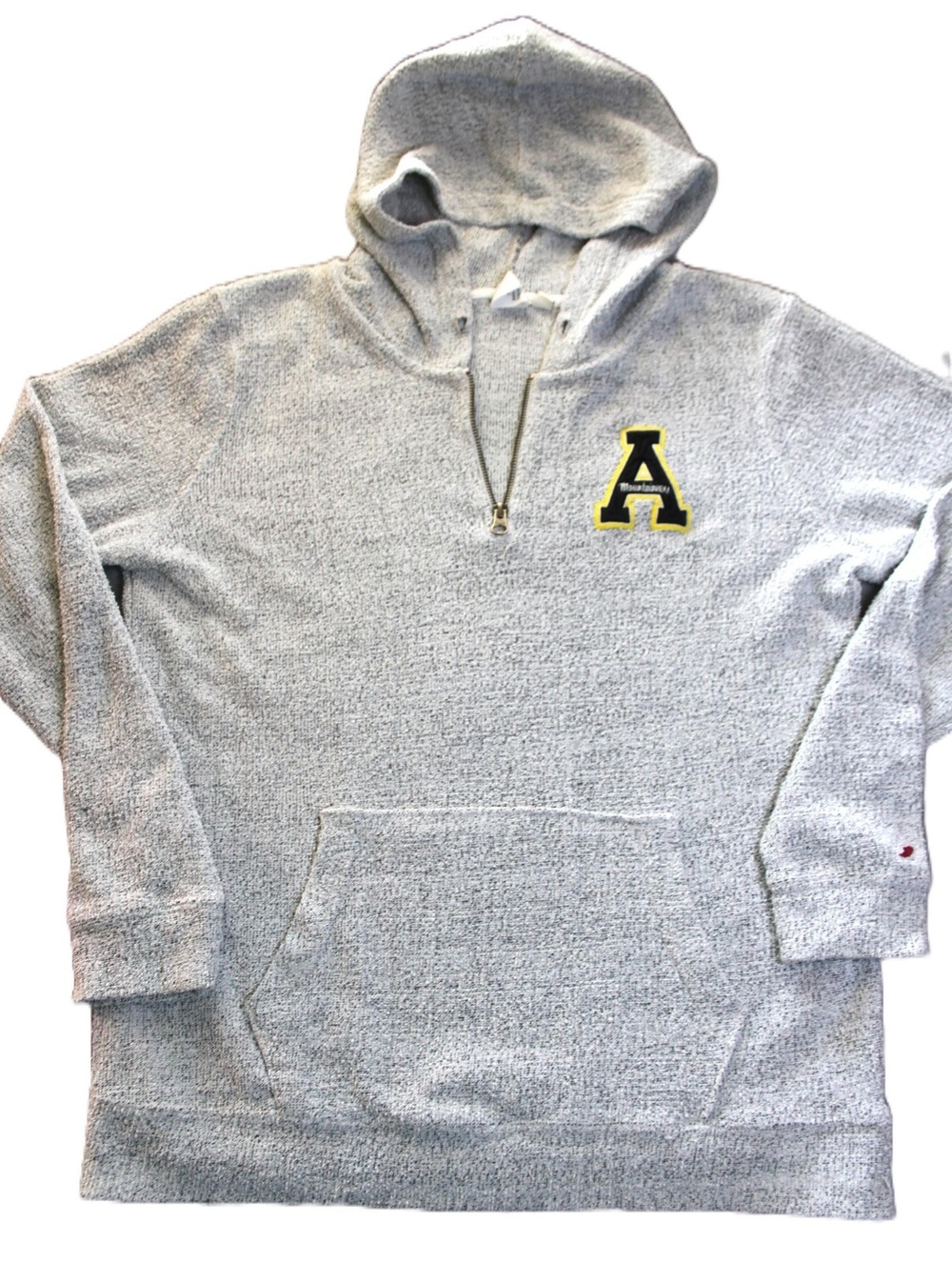 Original League Hoodie Womens L Gray 1/4 Zip Pullover Hooded Pockets Collegiate
